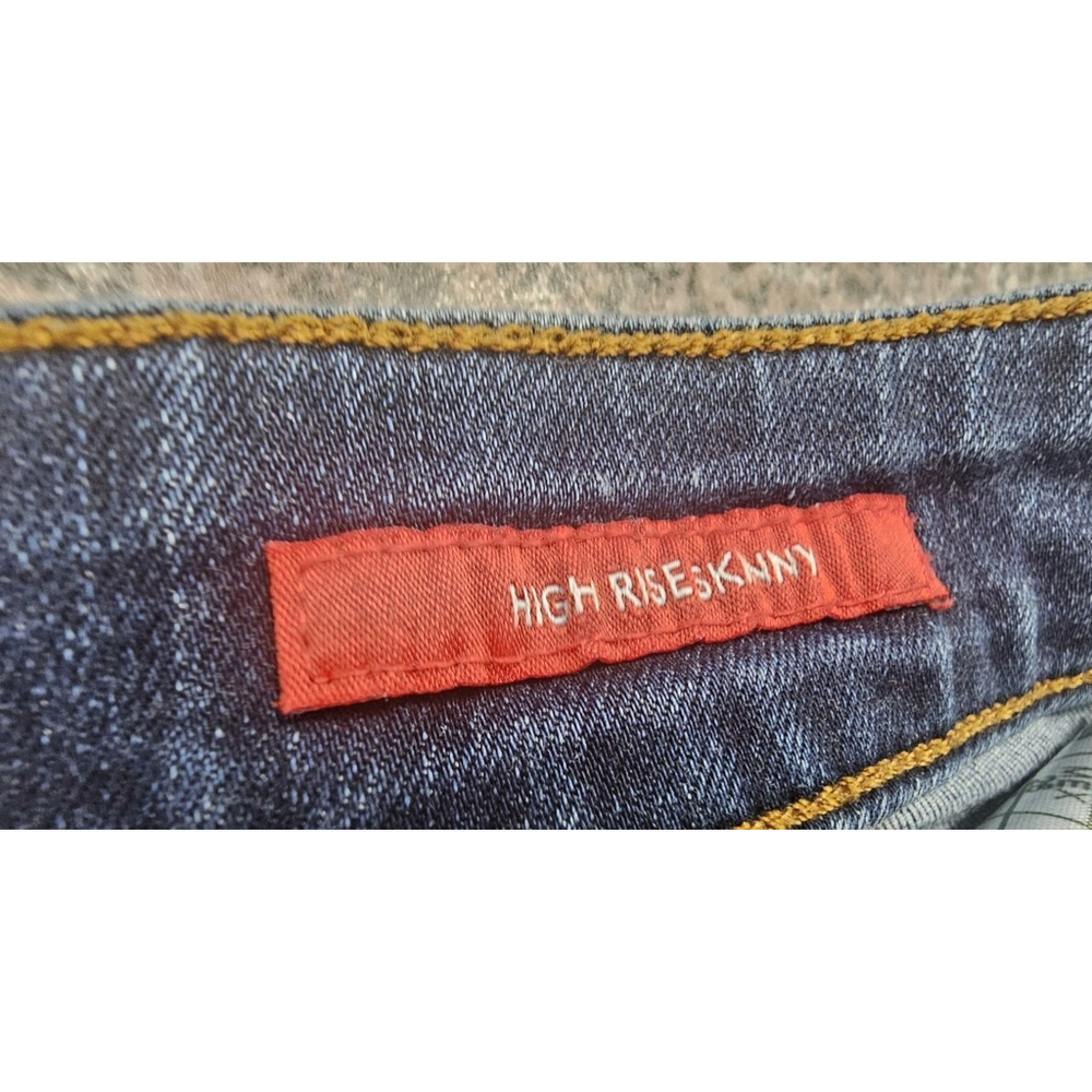 Guess Womens High Rise Skinny Dark Blue Jeans Size 26 - Picture 5 of 15